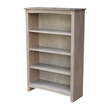 International Concepts Shaker Bookcase, 48"H, Washed Gray Taupe SH09-3224A